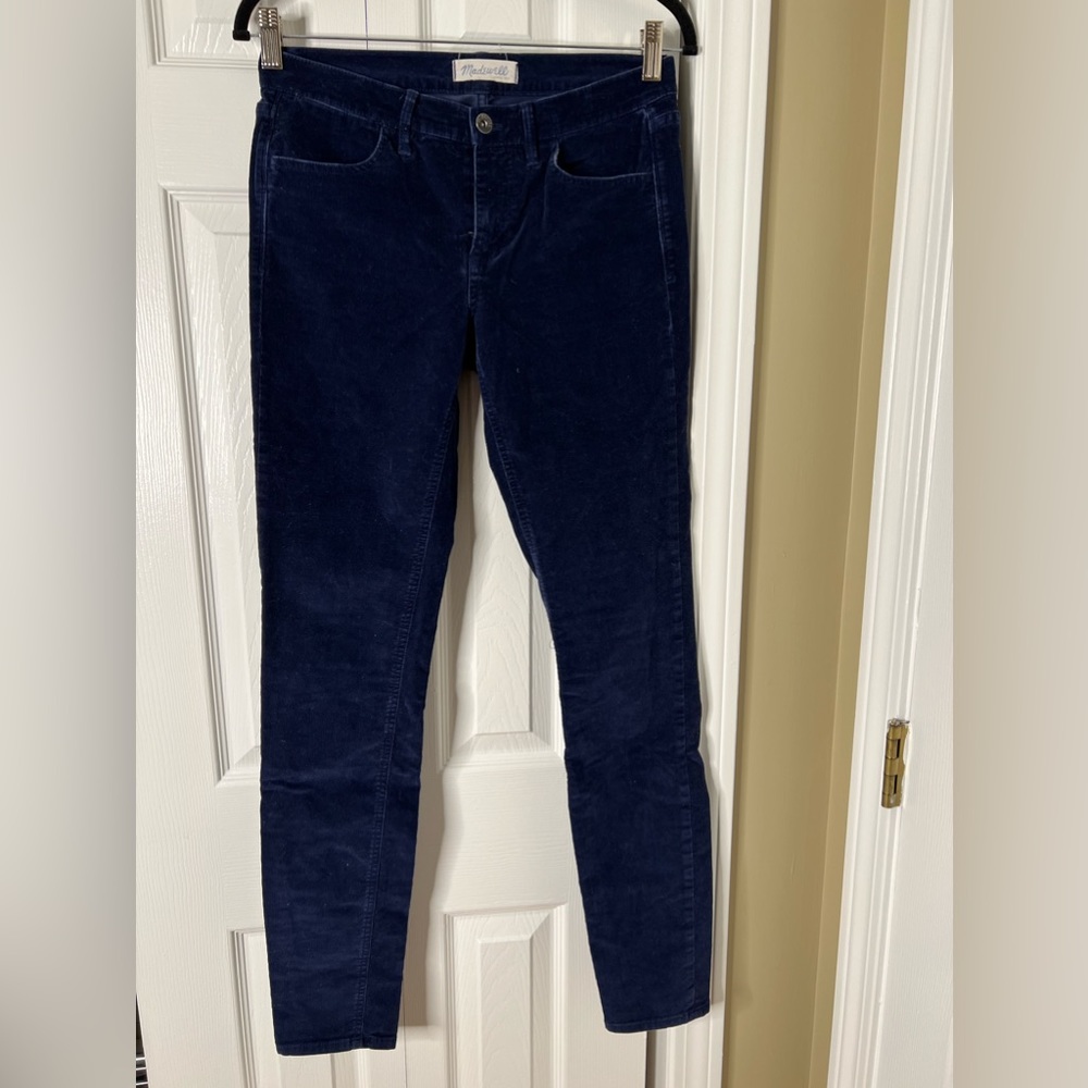 Madewell Dark Blue Skinny Corduroy Pants